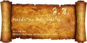 Halász Nátán névjegykártya