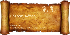 Halász Nátán névjegykártya