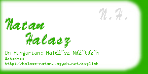 natan halasz business card